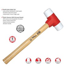 S.D. Sert Plastik Çekiç No:30 - Ahşap Saplı