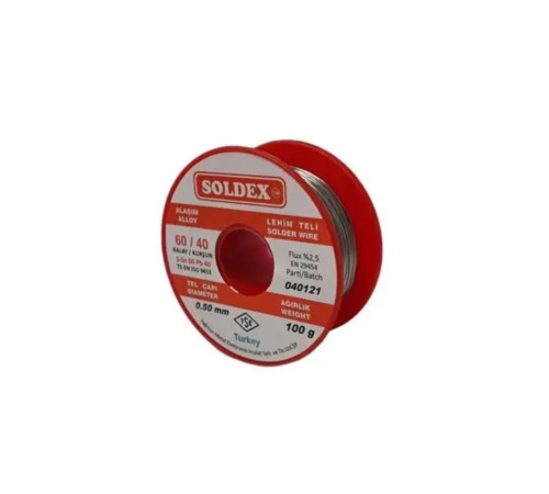 60/40 Lehim Teli 100 gr 0,50 mm (Sn:60 / Pb:40)