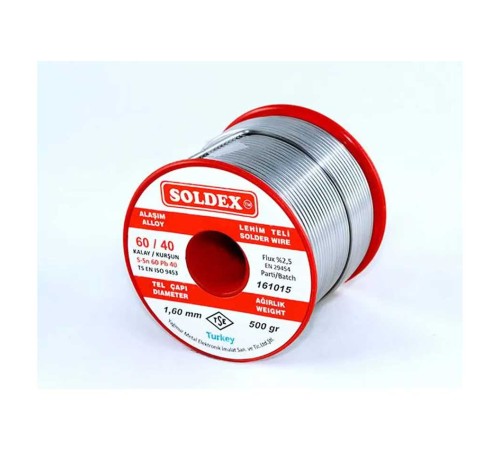 60-40 Lehim Teli 500 Gr 0.50 mm - Sn:60 / Pb:40