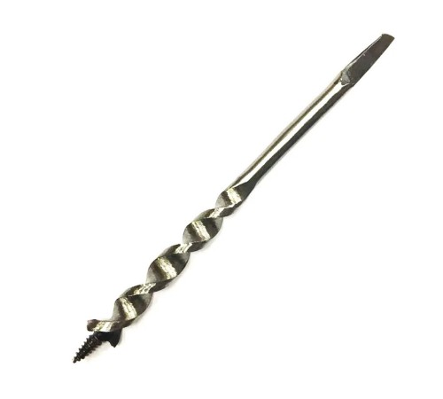 Fenerli Ahşap Burgu El / Matkap Ucu - Dört Köşe 16 mm