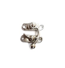 Yay Gözü, Tavla, Ahşap Kutu Klipsi - Minik 20x24 mm, Nikel, 1 Adet