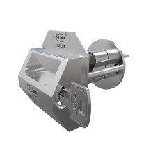 Kilitli Kapı Güvenlik Çelik Rozeti - Sağ