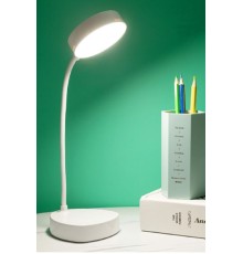 PS-1931 Şarjlı Dokunmatik 20 Led Çalışma Okuma Işığı Flexible Masa Lambası Beyaz