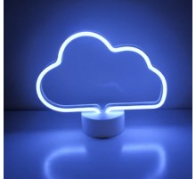 Neon Işıklı Bulut Masa Gece Lambası USB+Pil