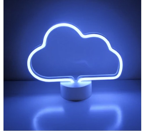 Neon Işıklı Bulut Masa Gece Lambası USB+Pil