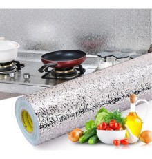 Yapışkanlı Kolay Silinebilir Mutfak Tezgah Üstü Folyo Gümüş 40 Cm x 10 M