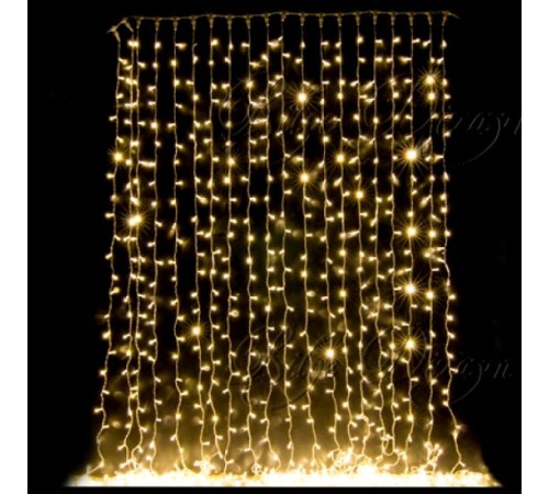 3 x 3 Perde Led Sarı Işık MZ126