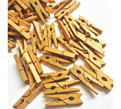 100'lü Gold Ahşap Mandal 2.5cm (10'lu Paket-1000 Adet)