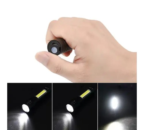 Mini Çok Güçlü Şarjli El Feneri Xpe-Cob Led Wt-030