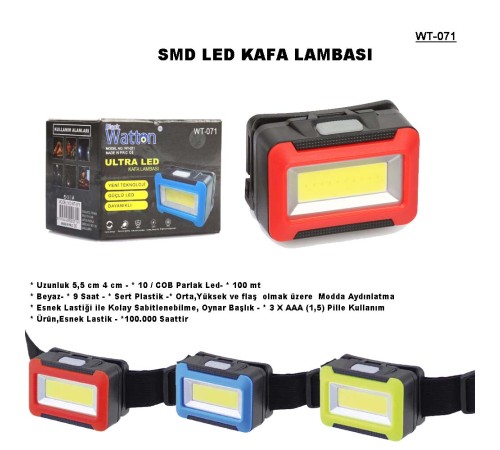 Pilli Kafa Lambası Wt-071