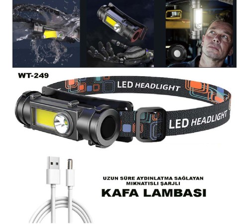 Yağmur Suyu Geçirmeyen Çok Amaçlı Kafa Lambası Wt-249