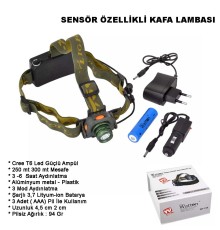 Sensörlü Şarjlı Kafa Lambası Wt-318