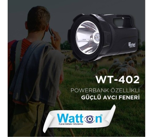 Profesyonel Avcı Feneri 30 W Gücünde Wt-402