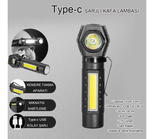 Şarjlı Mıktanıslı Kafa Lambasi Wt-621