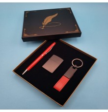 Kırmızı Anahtarlık Çakmak Ve Touchpen Kalem