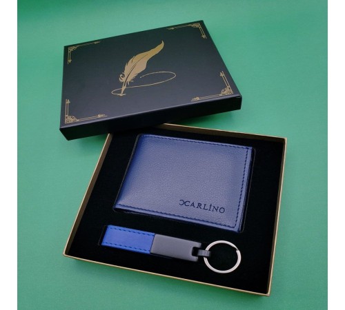 Mavi Cüzdan Anahtarlık Set