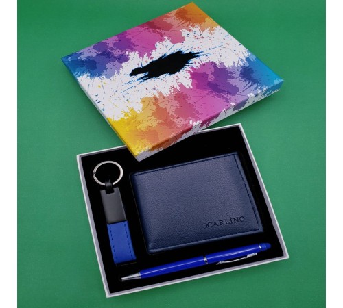 Kalem Anahtarlık Ve Cüzdan Mavi Set