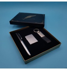 Silver Kalem Çakmak Ve Deri Anahtarlık