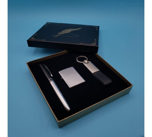 Silver Kalem Çakmak Ve Deri Anahtarlık