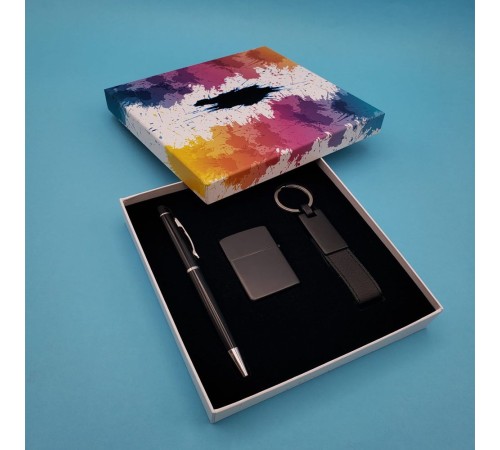 Kalem Çakmak Anahtarlık Siyah Set