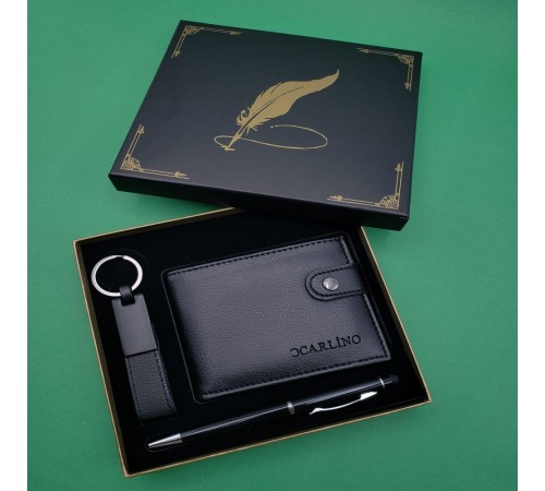 Tükenmez Kalem Cüzdan Ve Anahtarlık Siyah