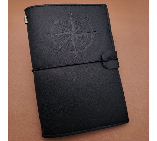 Siyah Deri Pusula Defter