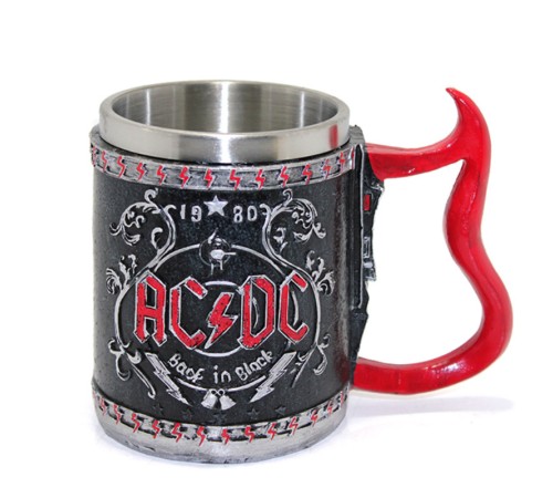 AC/DC Detaylı Çelik Kupa