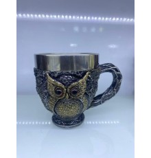 Baykuş Çelik Kupa Bardak Kod 6931