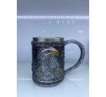 Kartal Motifli Çelik Kupa 220076
