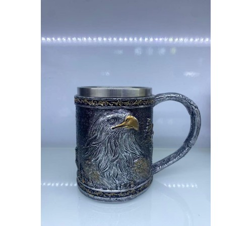 Kartal Motifli Çelik Kupa 220076