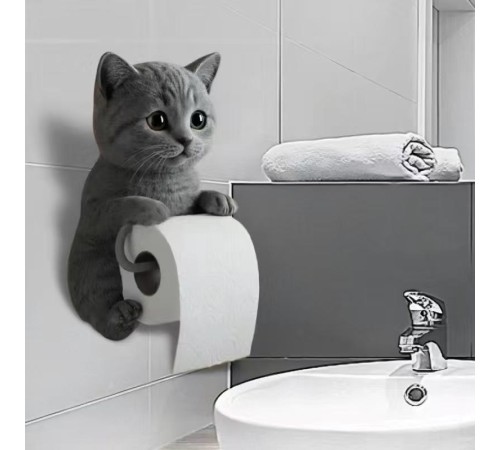 Kedi Tasarımlı Tuvalet Kağıtlığı