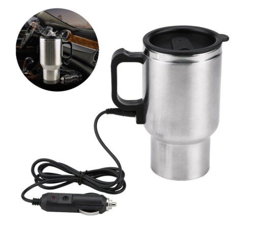 Araç İçi Çelik Su Isıtıcı Termos Bardak