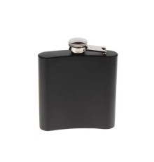 Siyah 6 oz Çelik Cep İçki Kanyak Matarası