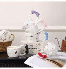 Kurdele Saplı Seramik Kupa Bardak