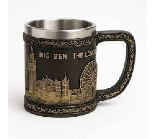 Londra Detaylı Çelik Kupa