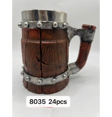 Büyük Boy Çatlak Fıçı Temalı Çelik Kupa Kod 8035