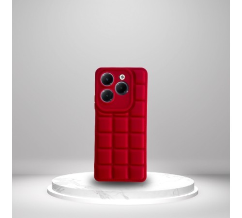 İnfinix Hot 40 Uyumlu Silikon Madlen Case KIRMIZI