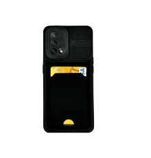 OPPO A74 KARTLIKLI SİLİKON KILIF SİYAH