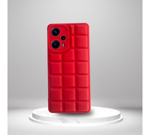 Xiaomi Poco F5 5G Uyumlu Silikon Madlen Case KIRMIZI