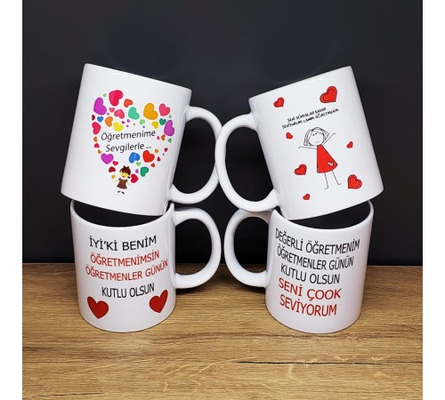 Öğretmenler Gününe Özel Baskılı Kupa Bardak 1 Adet