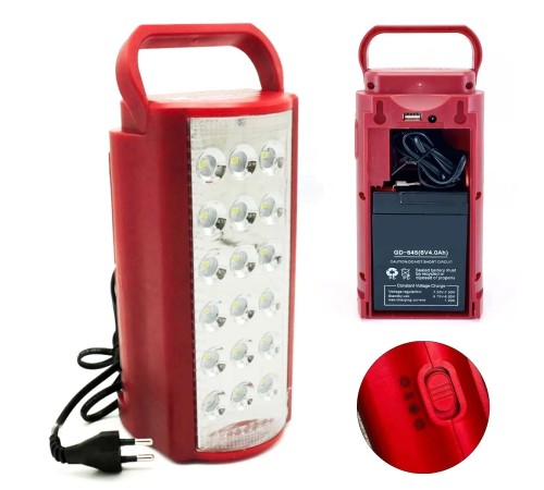 24 Büyük Ledli 80 Saat Yanan Powerbank Özellikli Akülü Led Işıldak