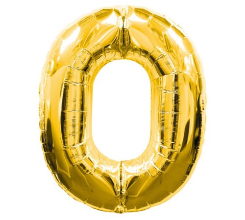 0 Rakamlı Folyo Balon Gold Renk 40 inç