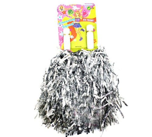 1 Çift Gümüş Renk Gösteri Ponponu