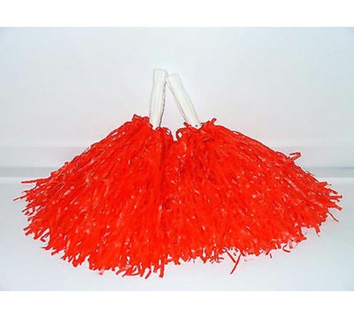 1 Çift ( 2 Adet ) Kırmızı Renk 23 Nisan Gösteri Ponponu