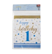 1 Yaş Erkek Masa Örtüsü Mavi 120x180 cm