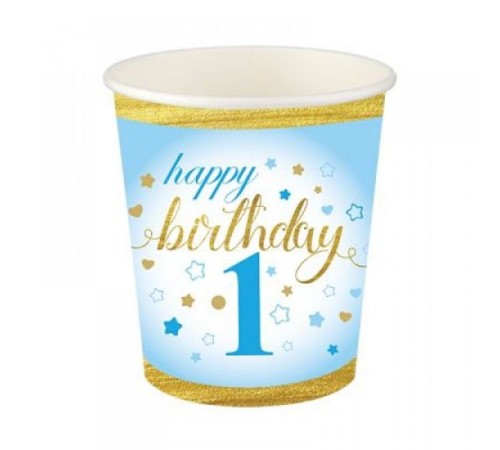 1 Yaş Mavi Karton Bardak 200c-8oz 8li