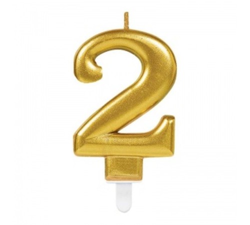 2 Rakam Mum Gold Renk