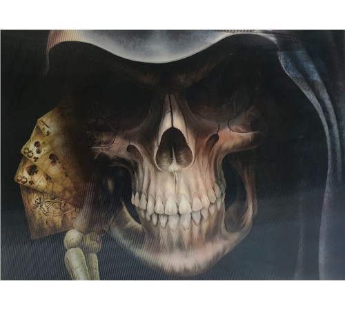 5D Elmas Boyama 3 Farklı Resim Değişenli Kurukafa Kafatası Tablosu 30x40 cm