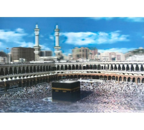 5D Elmas Boyama Ekstra Çözünürlüğe Sahip Kabe Resmi Mekke Tablosu 40x60 cm