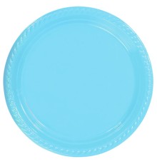 Açık Mavi Plastik Tabak 22 cm 25li